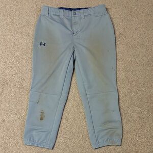 Women’s Under Armour Grey Softball Pants ~ Size Small